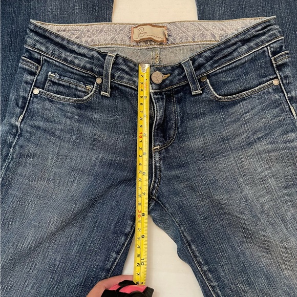 Paige Premium Denim Blue Jeans Hollywood Hills Classic Mid Low Rise Boot Cut - Picture 12 of 15